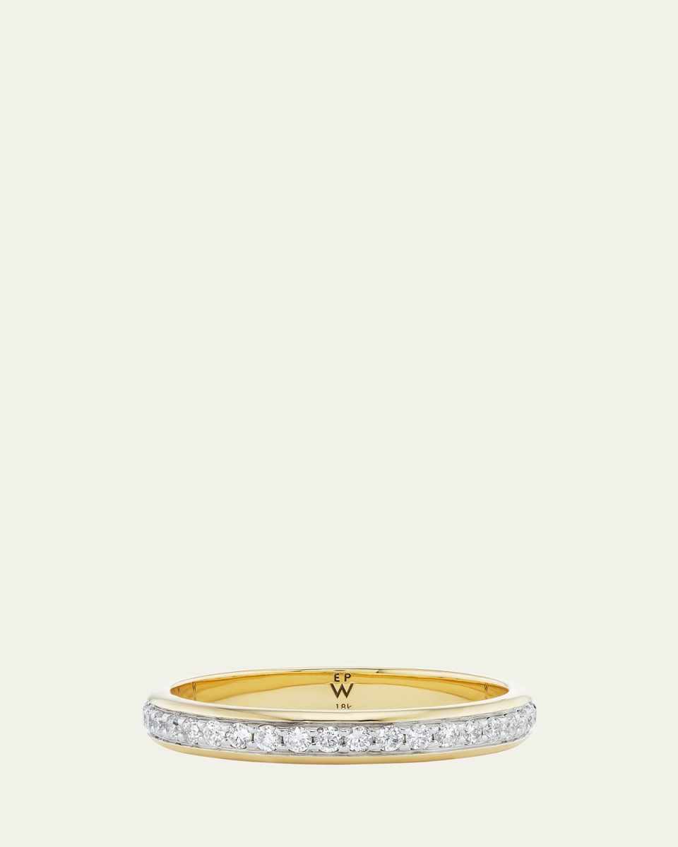 18K Yellow Gold Dash Diamond Ring